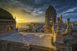 Sunset Over Cathedral Cadiz Spain