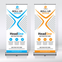 Wall Mural - roll up banner design template