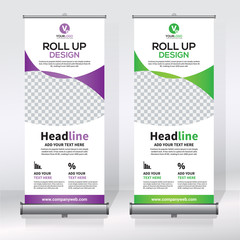Wall Mural - Roll up banner design template