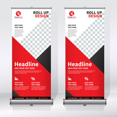 Wall Mural - Roll up banner design template