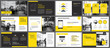 Yellow presentation templates and infographics elements background. Use for business annual report, flyer, corporate marketing, leaflet, advertising, brochure, modern style.