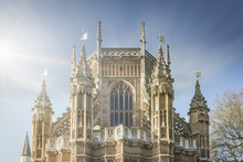 UK, London, Back Side Of Westminster Abbey At Sunlight