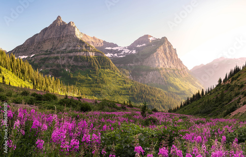 Naklejka - mata magnetyczna na lodówkę Glacier National Park