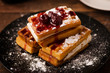 Viennese wafers with cherry jam