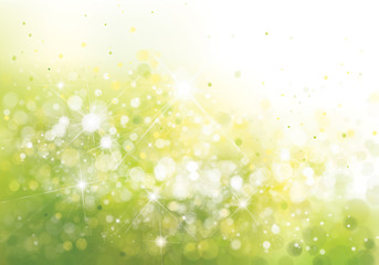 Wall Mural - vector green lights, bokeh background. spring background.