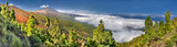 Fototapeta  - Panorama of the volcano Teide and Orotava Valley - view from Mirador La Crucita (Tenerife, Canary Islands) 