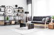 © Photographee.eu - Living room with industrial clock