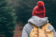 © Laszlo - Into the wild. Backpacker woman in forest.