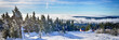 canvas print picture - Klinovec in winter season, panorama, Keilberg, Bohemia Europe