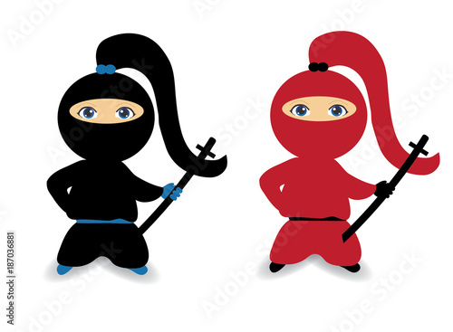 Cuadros en Lienzo Ninja girl, female ninja, ninja woman