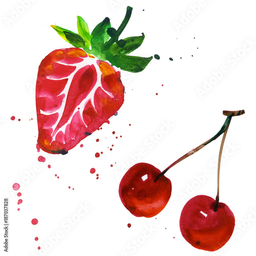 exotic strawberry and cherry