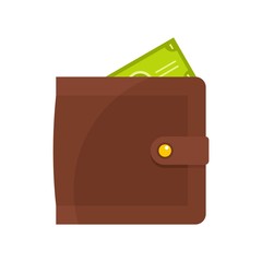 Poster - Purse pay icon. Flat illustration of purse pay vector icon isolated on white background