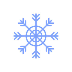 Canvas Print - Snowflake icon. Flat illustration of snowflake vector icon isolated on white background