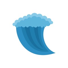 Poster - Wave water icon. Flat illustration of wave water vector icon isolated on white background