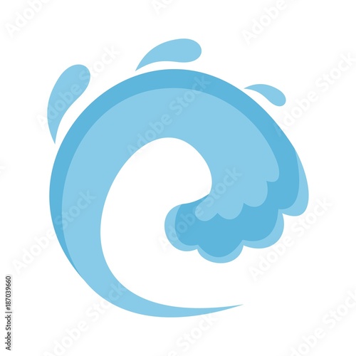 Wave Water Tsunami Icon Flat Illustration Of Wave Water Tsunami