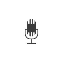 Sticker - microphone icon. sign design