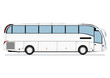 © norsob - Cartoon bus coach. Side view. Flat vector.