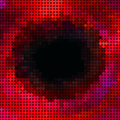 Wall Mural - Red  Mosaic Hole Background  - Vector Flacky Effect
