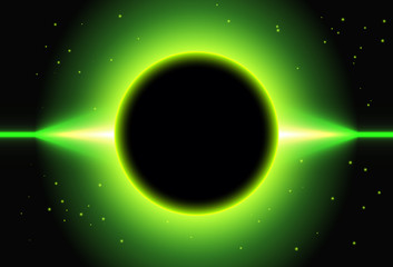 Wall Mural - Green shining  Space  Background - Vector Glowing  Universe Design
