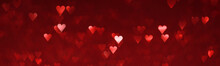 Bright Red Hearts Abstract Background