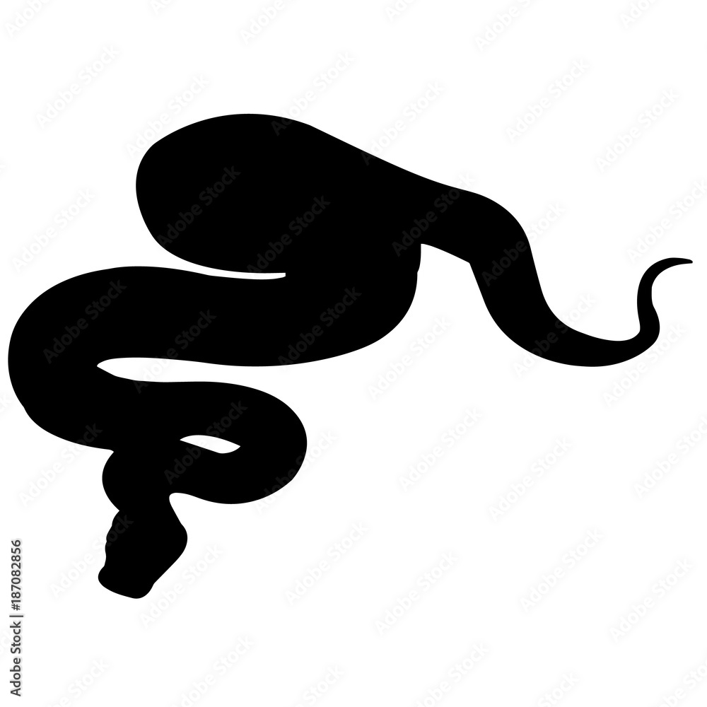 Python Silhouette Vector Graphics Stock Vector | Adobe Stock