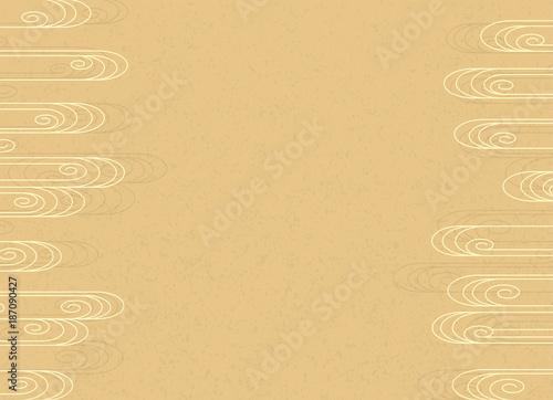 流水文様　和風の背景素材