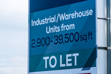 Estate Agents Industrial Warehouse Unit Unit To Let Sign