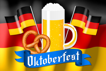 Wall Mural - Oktoberfest - horizontal illustration