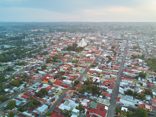 Sticker - Aerial view on center Diriamba town