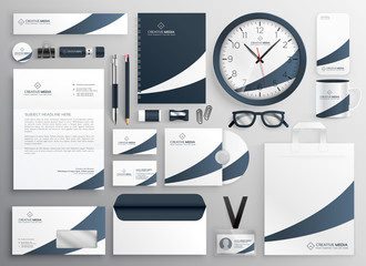 modern clean brand stationery template set