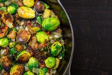 Roasted Brussels Sprouts In Cast Iron Skillet