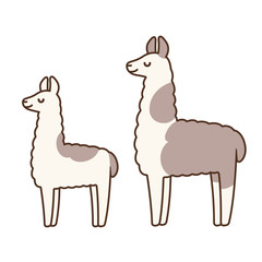 Wall Mural - Cute cartoon llamas