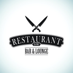 Canvas Print - Black restaurant design