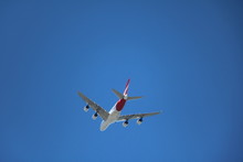 Australian Passenger Airplane In The Air