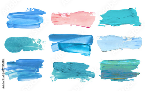 Fotomural Abstract acrylic color brush stroke. Isolated.
