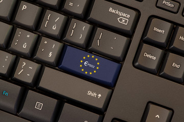 Payment Services Directive 2 (PSD2) on keyboard button