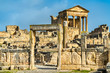 The Roman Capitol at Dougga. UNESCO heritage site in Tunisia