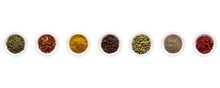 Dried Spices In Small Bowls