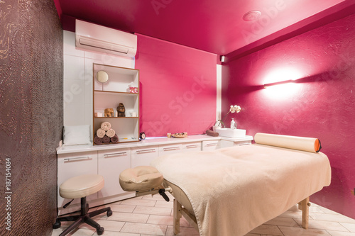 Massage Room Interior Design In Wellness And Spa Center Dim