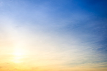 beautiful sky and cloud during the sunrise background.