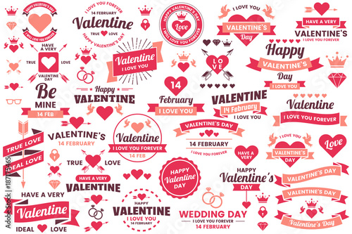 Fotomural Valentine template banner Vector background for banner