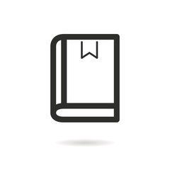 Wall Mural - Book line vector icon.