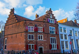 Medieval buildings in Amsterdam the Netherlands