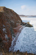 Winter, Russia. View of the ice coast.