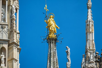 Wall Mural - Madonnina atop Milan Cathedral