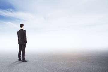 Canvas Print - Businessman with copy space