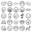 © HN Works - Smile icons. set of 25 editable outline smile icons