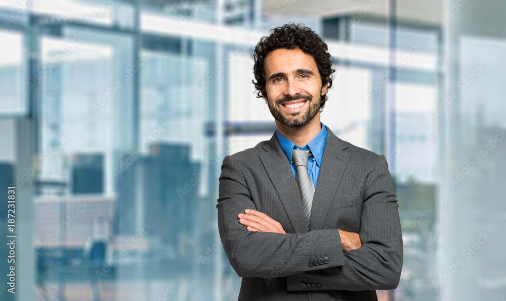 Smiling manager portrait Stock Photo | Adobe Stock