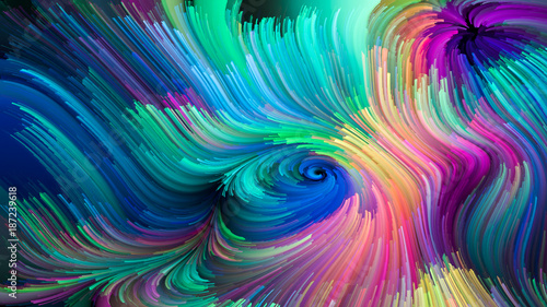 Virtual Life of Liquid Color