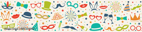Fotografía Panoramic header - carnival party, birthday party or photo booth